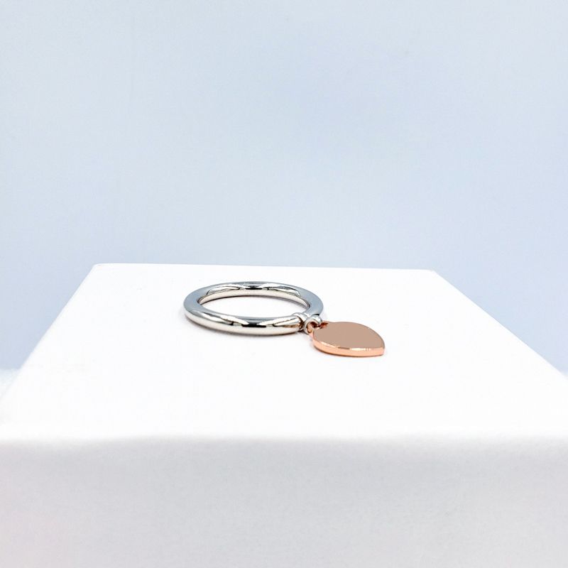 Rose Gold Heart hanglingerring