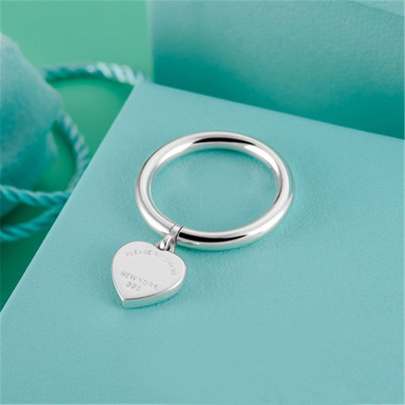 Silver Heart Band Ring