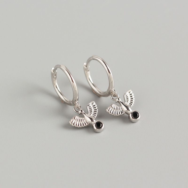 1pair argent 8,5 mm