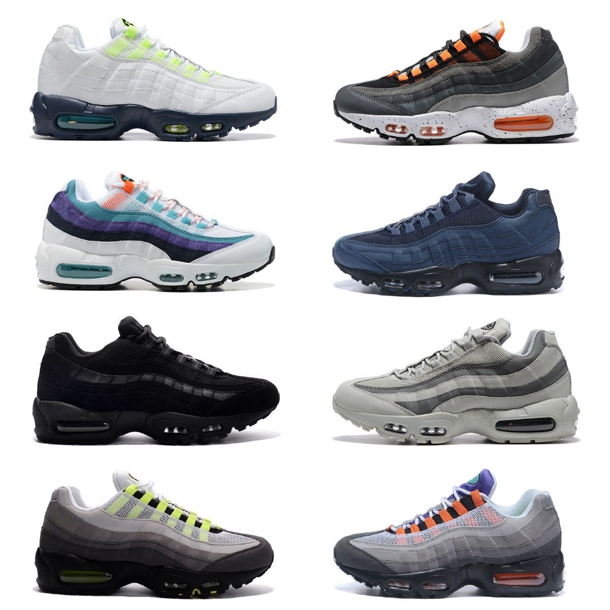 2023 Classic 95 Airmaxs Mens Running Shoes Max Greedy 3.0 Chaussures 95s Air Neon Triple Black 