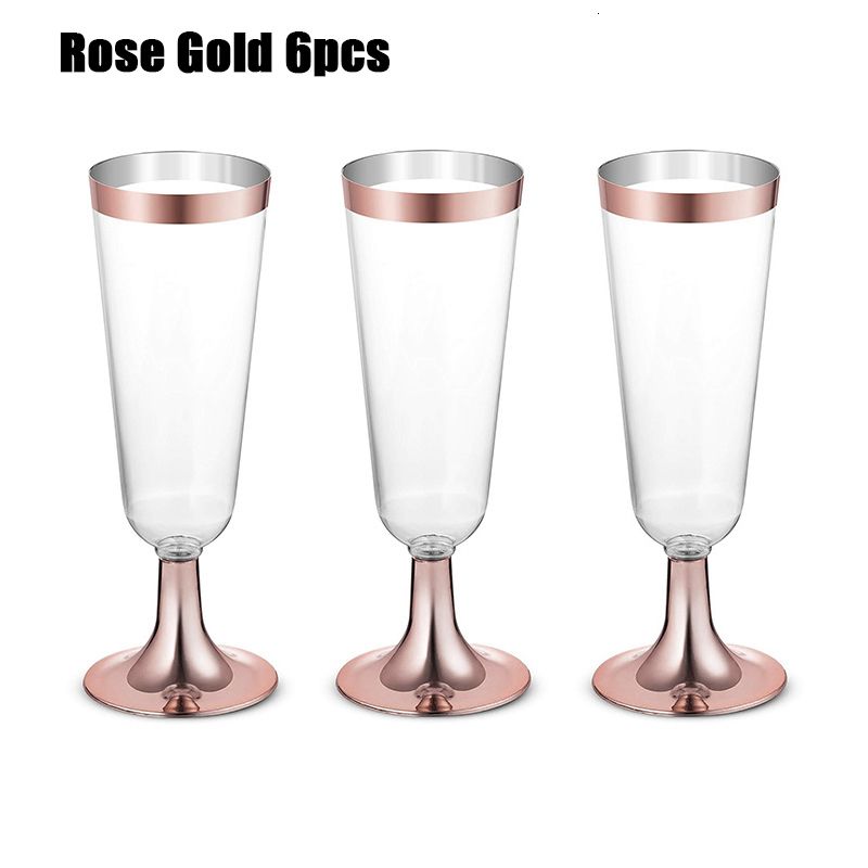 Rosa oro 6pcs-6pcs