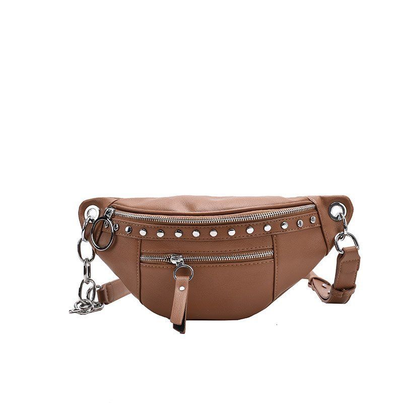 brown waist bag