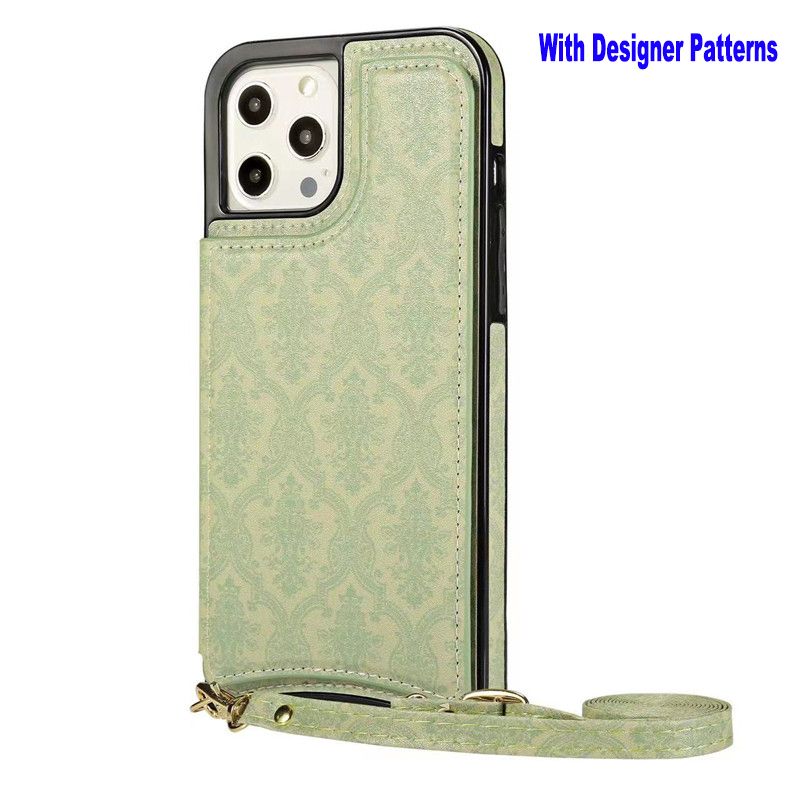 Leather Pattern Flip Holder Wallet Case Cover For iPhone 14/14