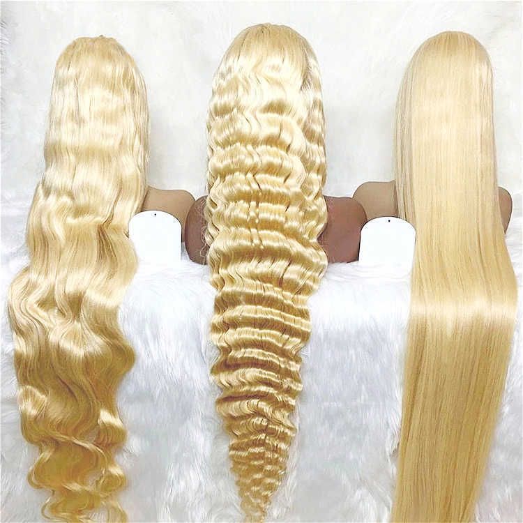 Headwear Hair Accessories 40 inch brazilian 100% human hd blonde 613 with baby hair lace wig vendor Headwear Hair Accessories 40 inch brazilian 100% human hd blonde 613 with baby hair lace wig vendor