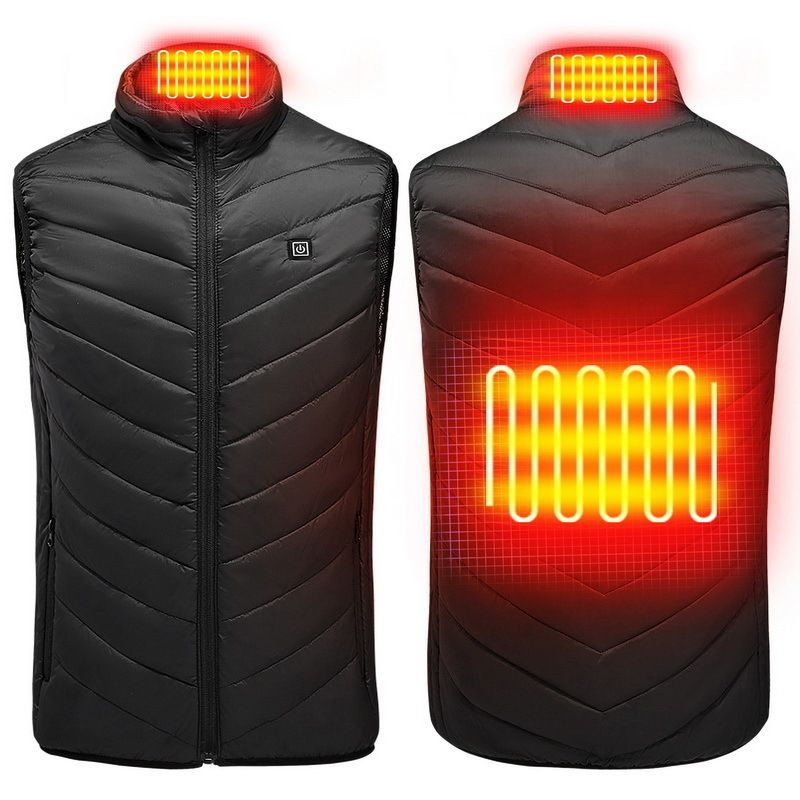 2 gilet riscaldato nero