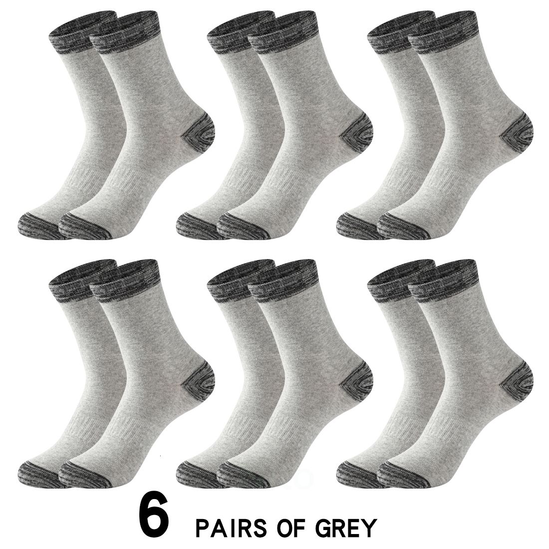 6 pairs gray