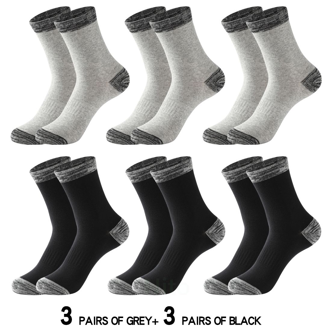 3 gray 3 black