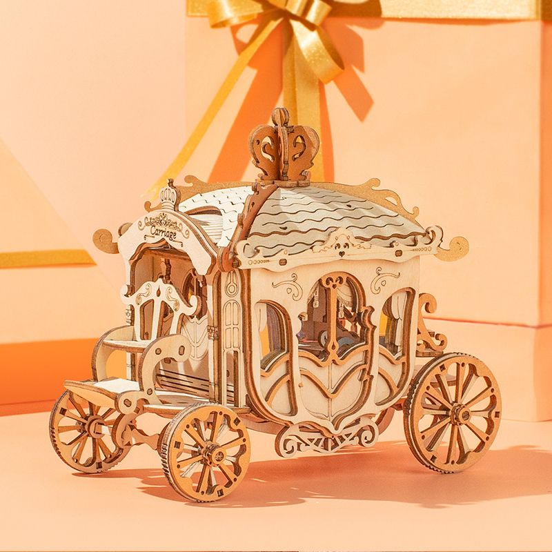 Acheter Robotime Rolife modèle de chariot Vintage 3D Puzzle en bois jouets  pour enfants enfants adultes