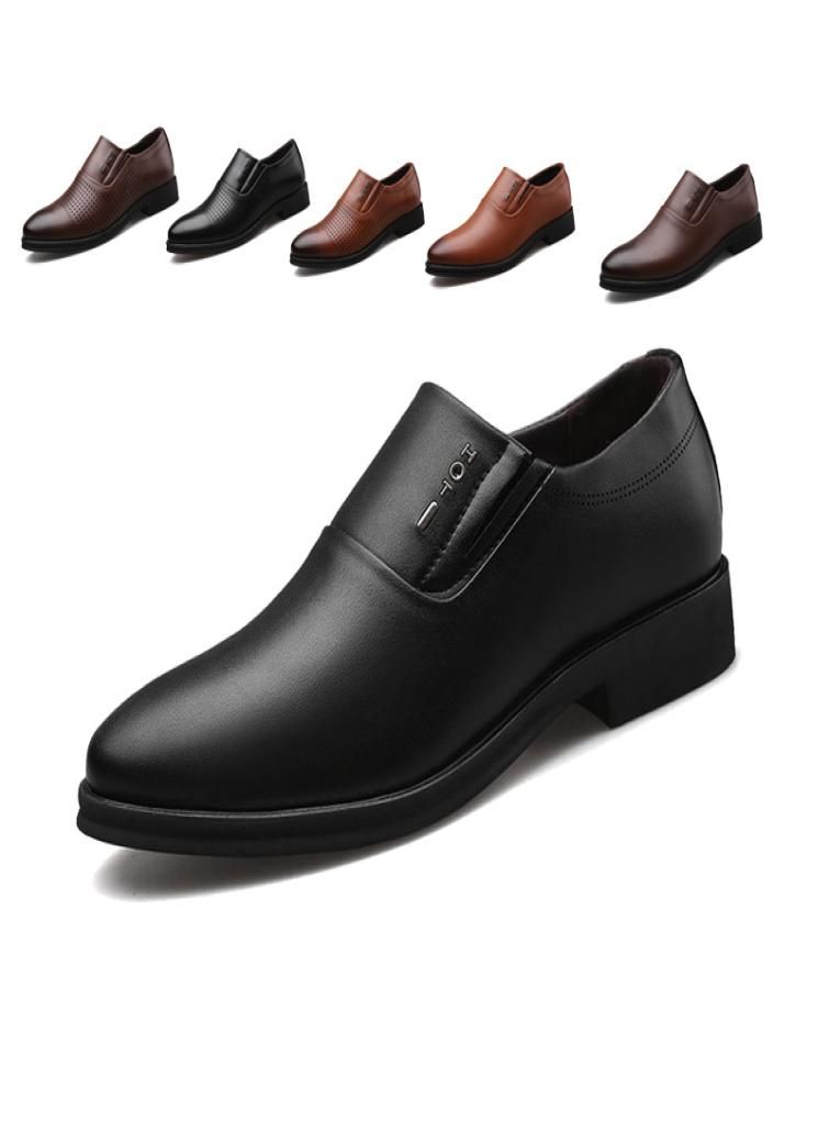 Zapatos de vestir para hombre de cuero de cuero mocasines de negocios puntiagudas oxford