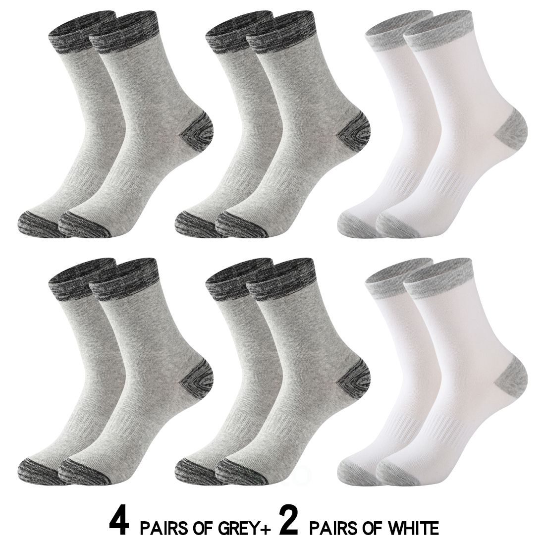 4 gray 2 white