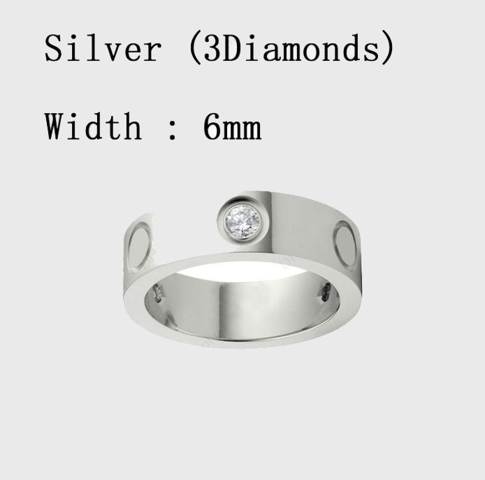 Zilveren diamanten (6 mm)