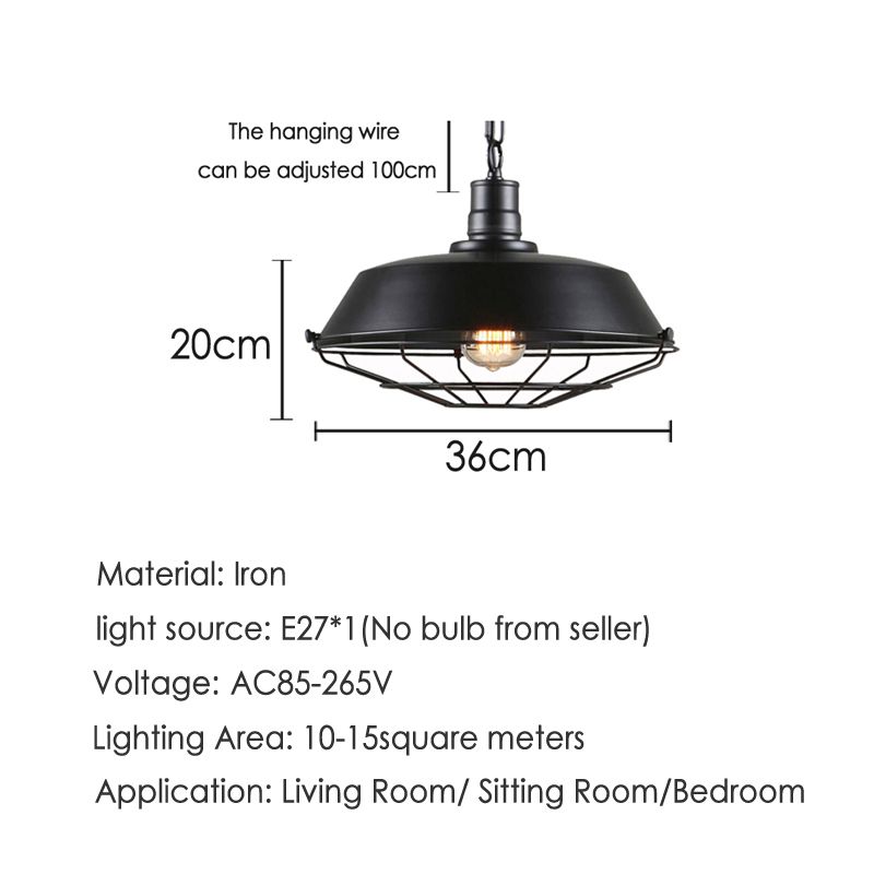 35cm black no bulb