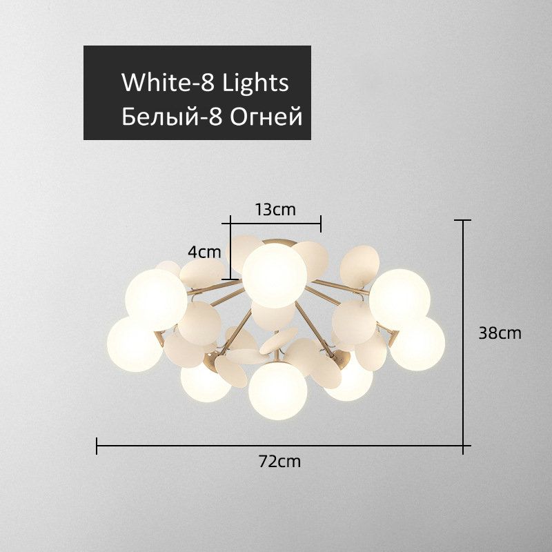 White 8 Lights 3 Color Temperature