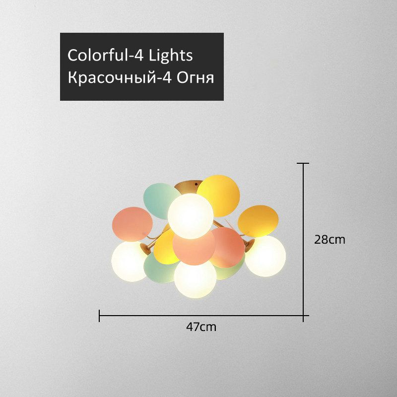 Färgglada 4 lampor 3 färgtemperatur