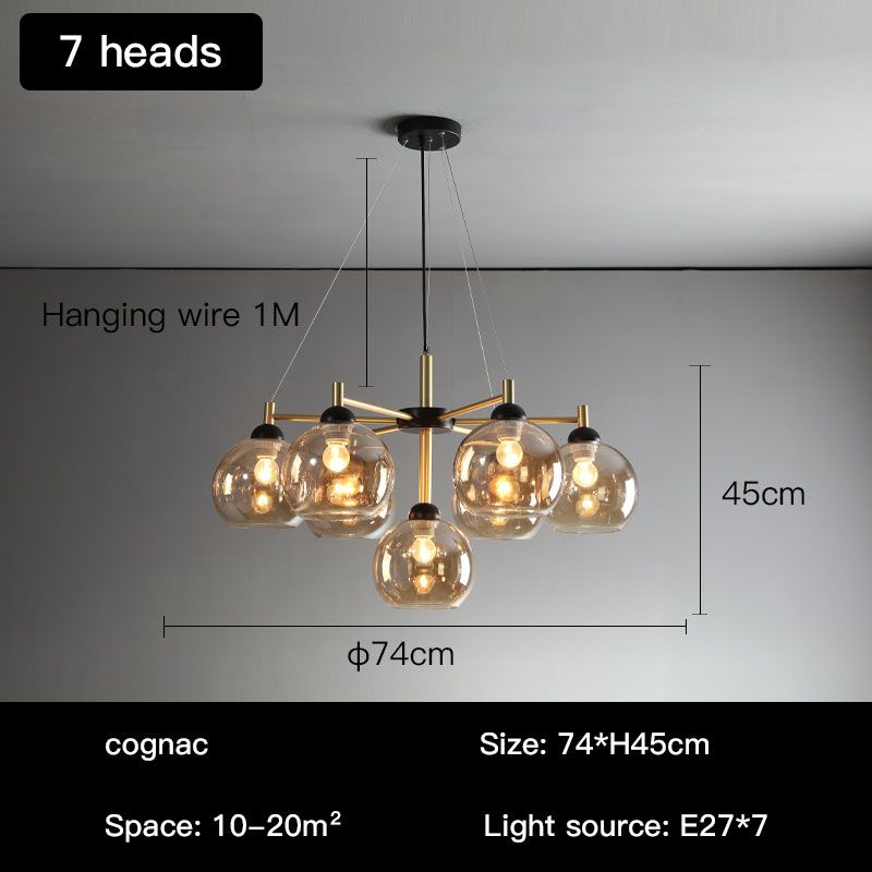 Cognac color-7 heads China No light bulb