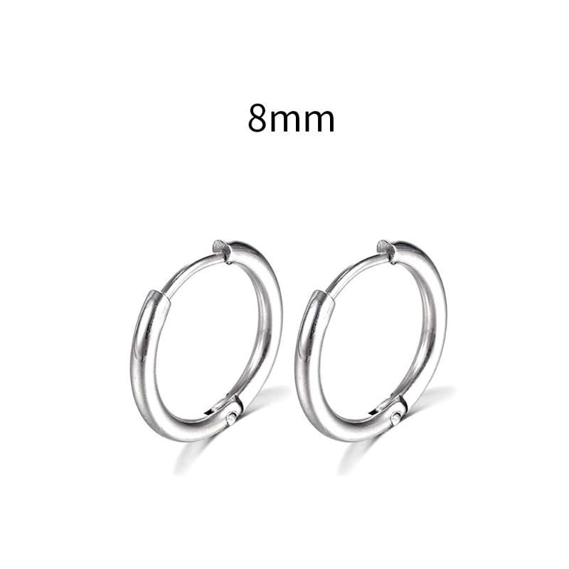 Silver 8mm 2 st