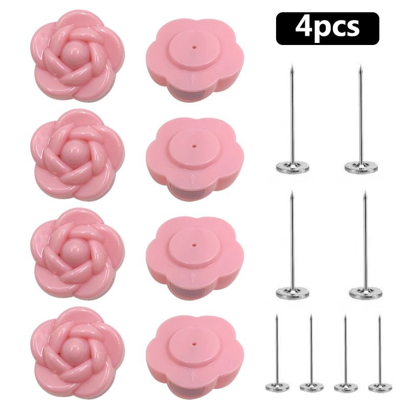 4pcs Pink Rose China