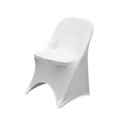 Fodera per sedia pieghevole bianca