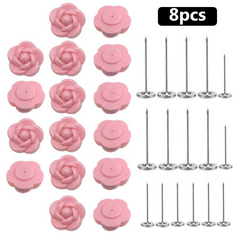 8pcs Pink Rose China