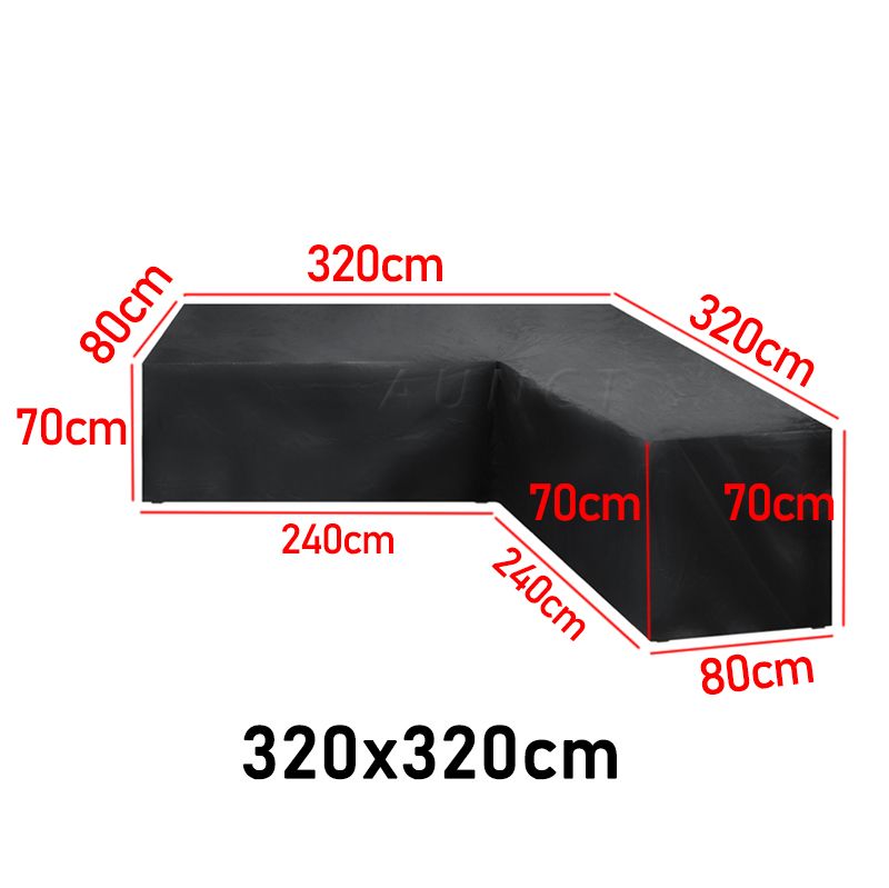 320x320cm Black