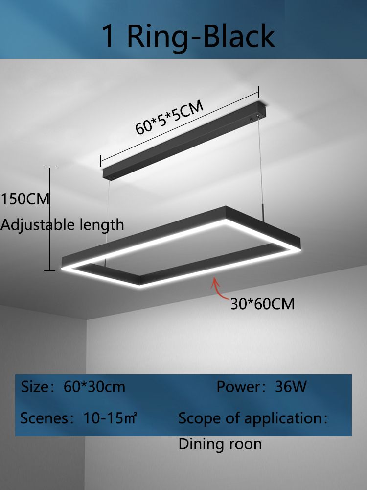 1 ringen 60 cm helderheid dimable AC 220V