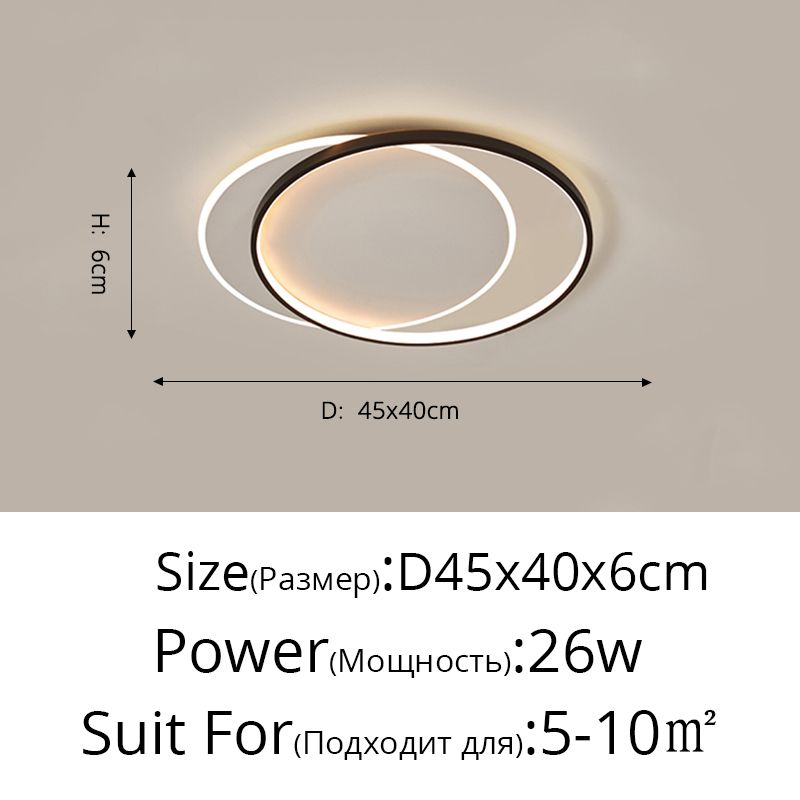 2つの円D45cm暖かい白いremoth.