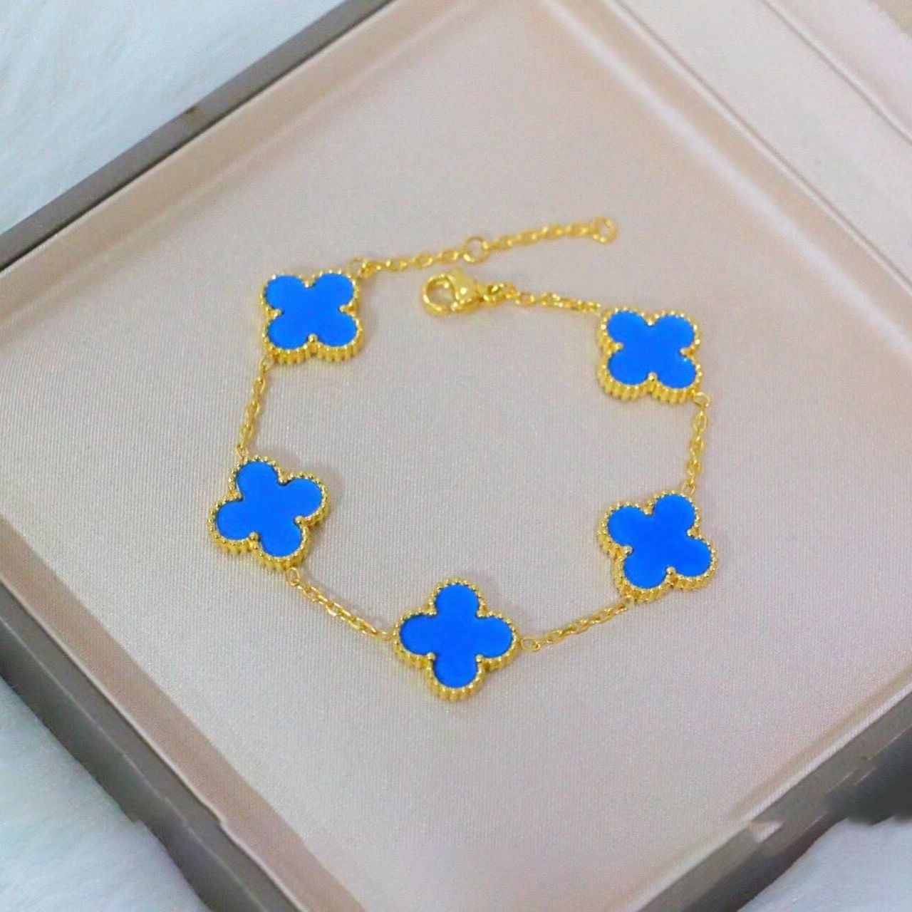 Blue Clover Bracelet