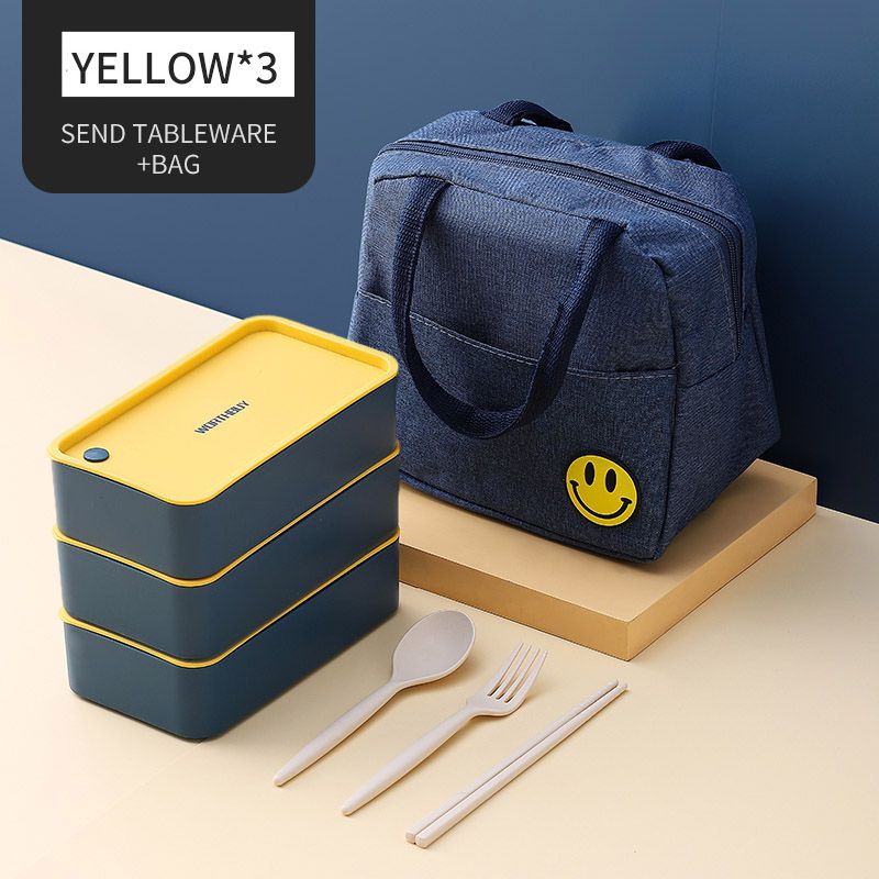 3 -warstwowa żółta torba