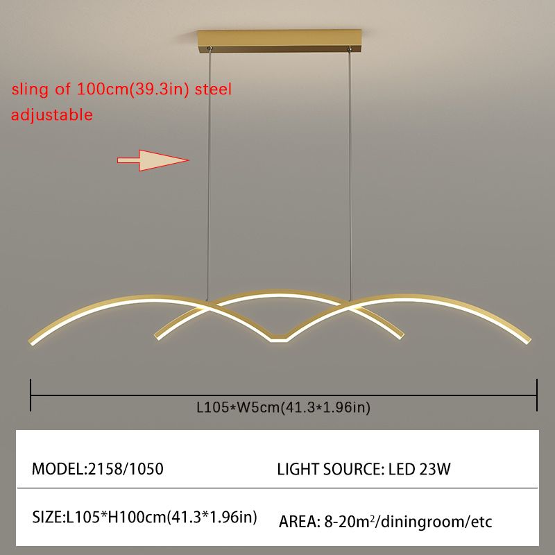 Golden-L105x5cm AC220V Cool White