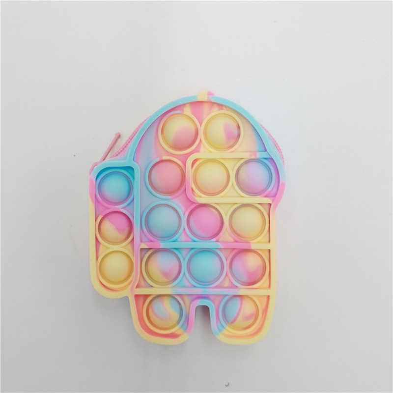 Popit Fidget Toys Pack, Pop Bubble Fidget Toys,Silicone Poppit Push It Jeux Enfants, Adultes,A