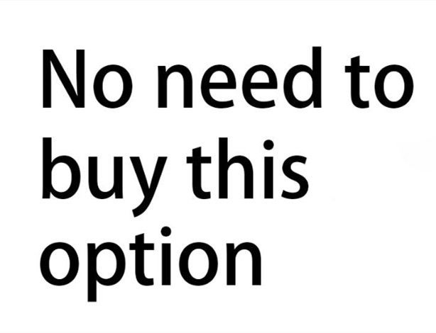 no need to buy this option