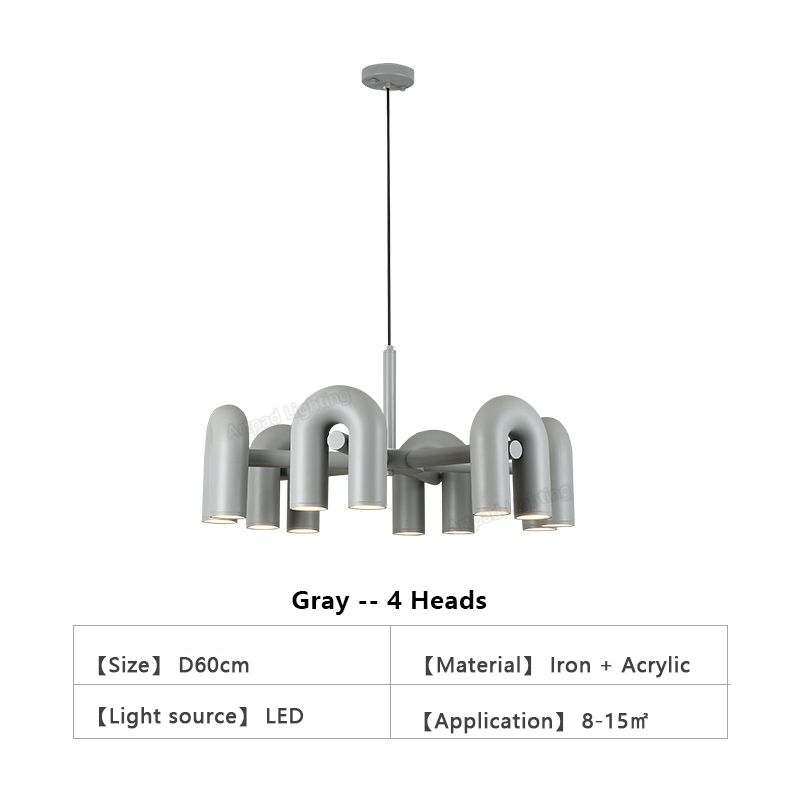4 heads-grey 220v warm light