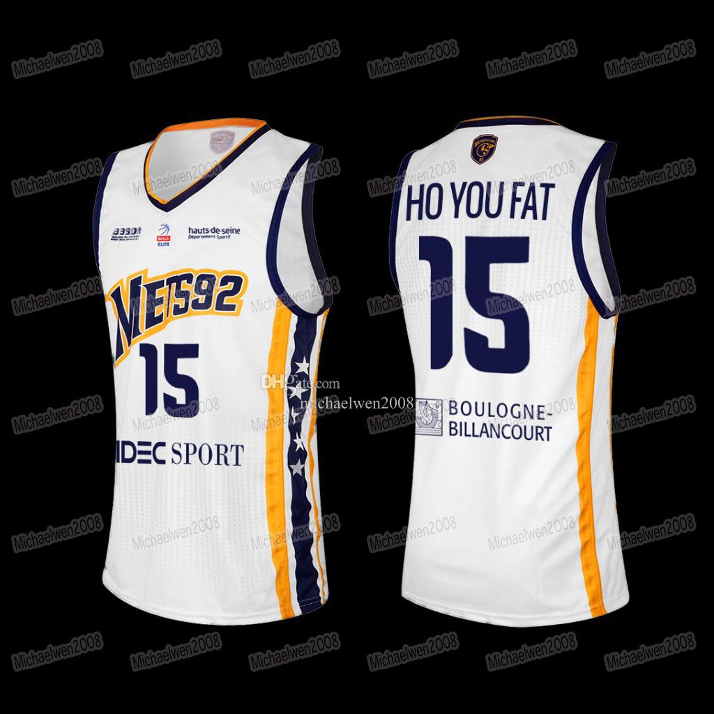 Custom Steeve Ho You Fat French Basketball Jersey Mets Metro 92 White  Metropolitans 92 #15 Away Blue Jerseys From 21,64 €