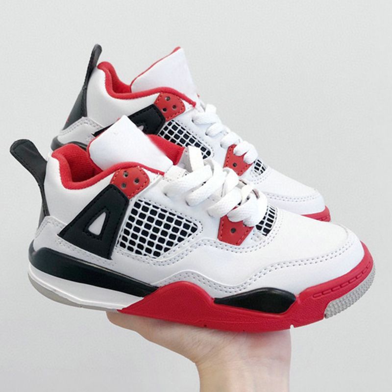 2023 Jumpman 4 Kids Basketball Shoes Black Cat Bred Children