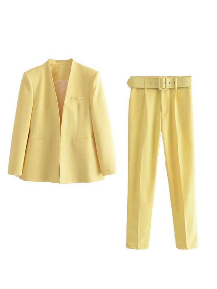 yellow suit