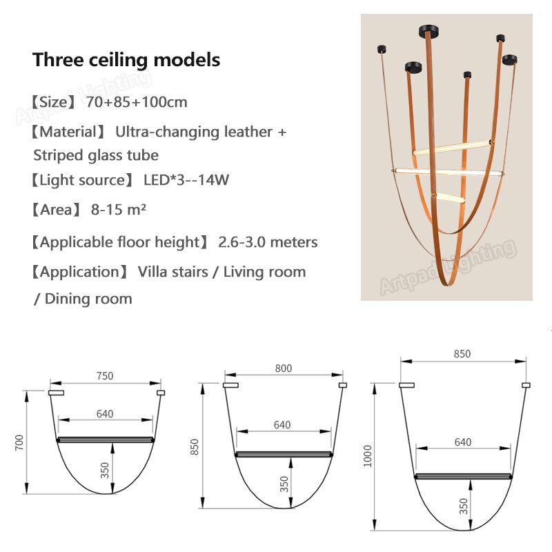 75 85 100 cm China warm licht