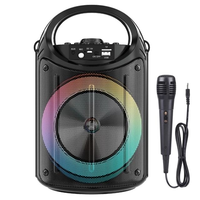Altoparlante Portatile Cablato A83 – Mini Subwoofer Stereo HiFi Per Computer, USB E Jack 3,5 Mm, Desktop, Plug And Play, Nero