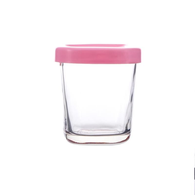 China Pink Glass Jar