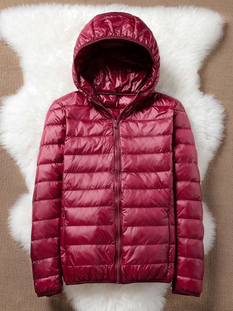 burgundy hooded