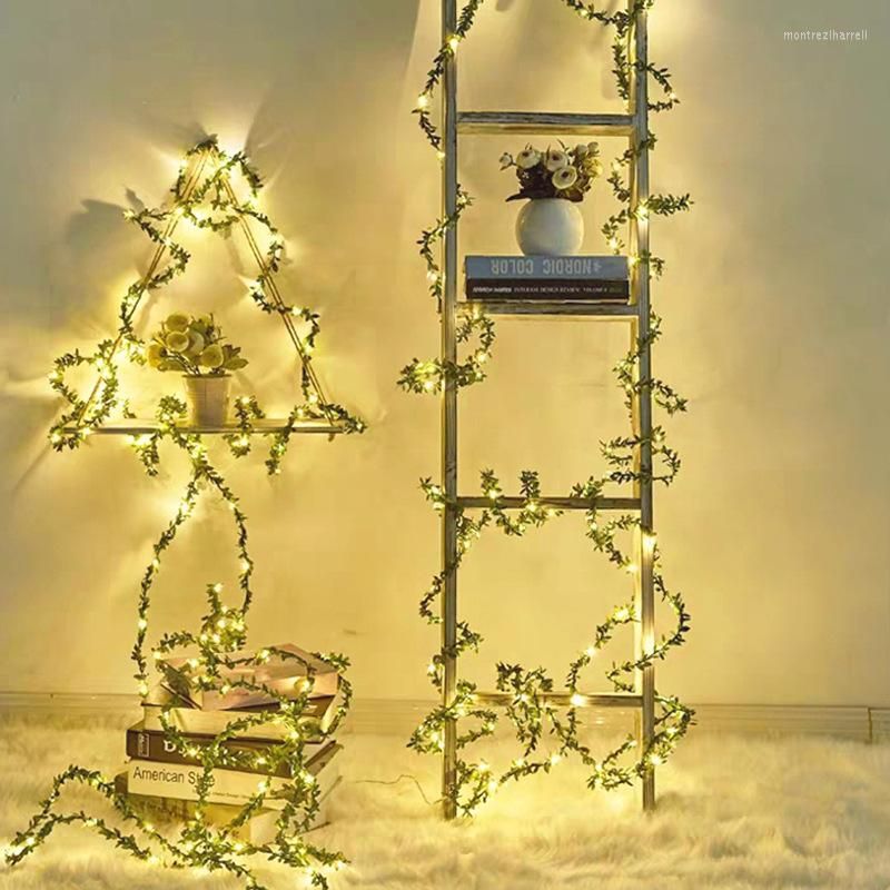 1pc Décoration De Feuille De Noël, Guirlande Lumineuse LED (piles
