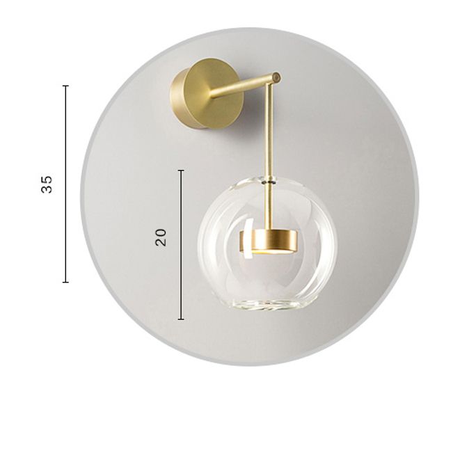 wall lamp 10w Gold 10w 1 light Clear