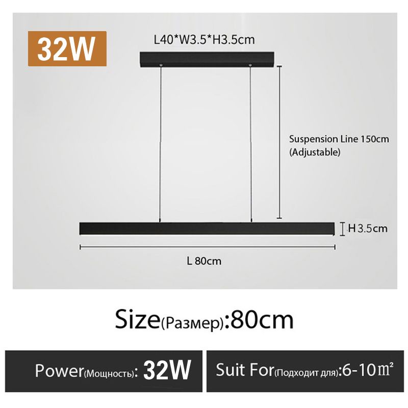 Siyah D80cm 32W Nötr (4000K)