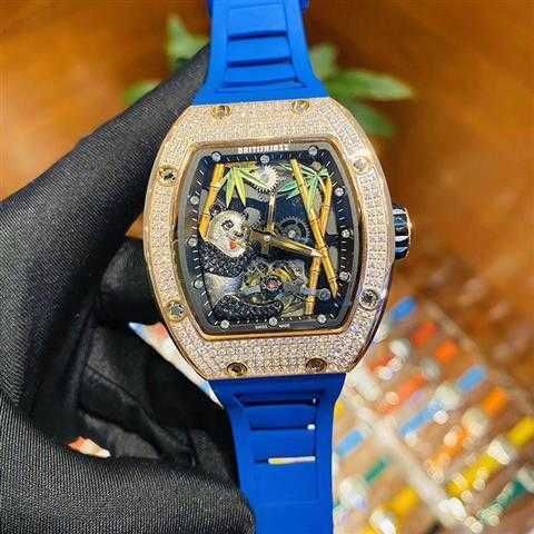 the gold case dark blue strap is the