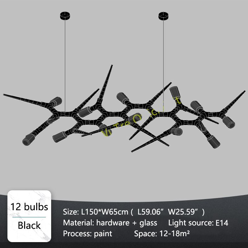 L150cm (59in) 12 glödlampor varmt ljus