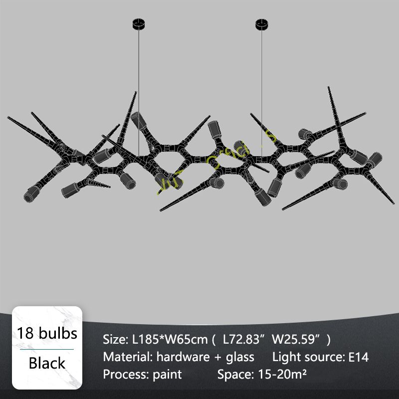 L185cm (73in) 18 glödlampor varmt ljus