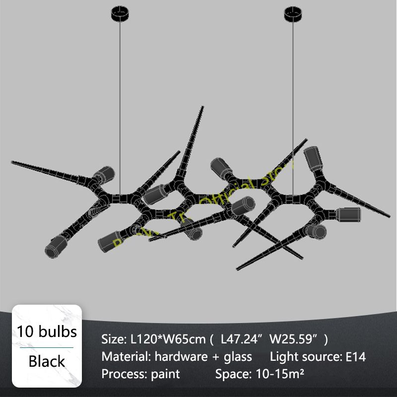 L120cm (47in) 10 ampul sıcak ışık