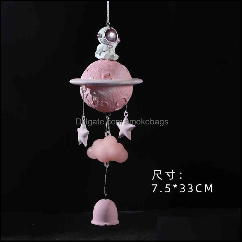 Pink Galaxy Wind Chime-astronaut-serie