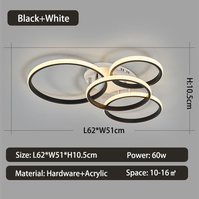 Zwart 620x510mm 60W App RC Dimable