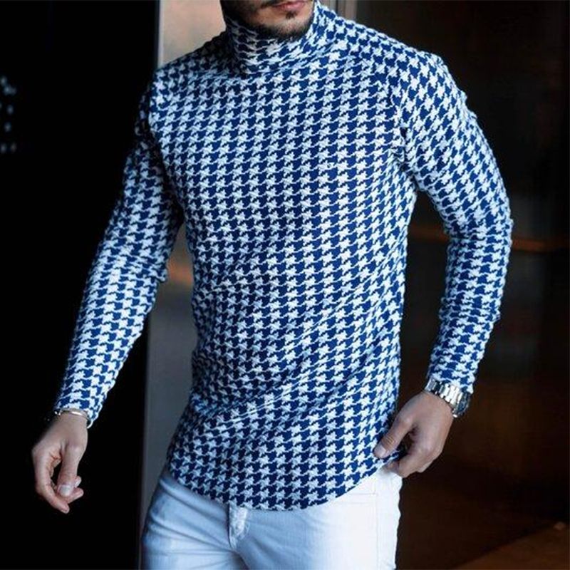 Houndstooth mavi