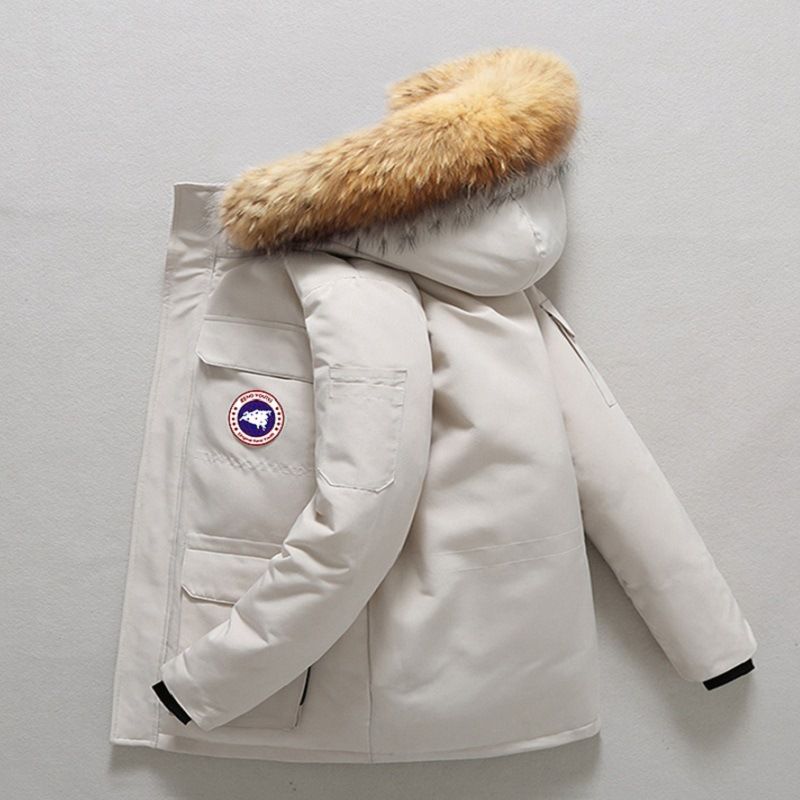 Off-white (real fur collar)